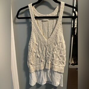 Anthropologie Ivory Knit Top